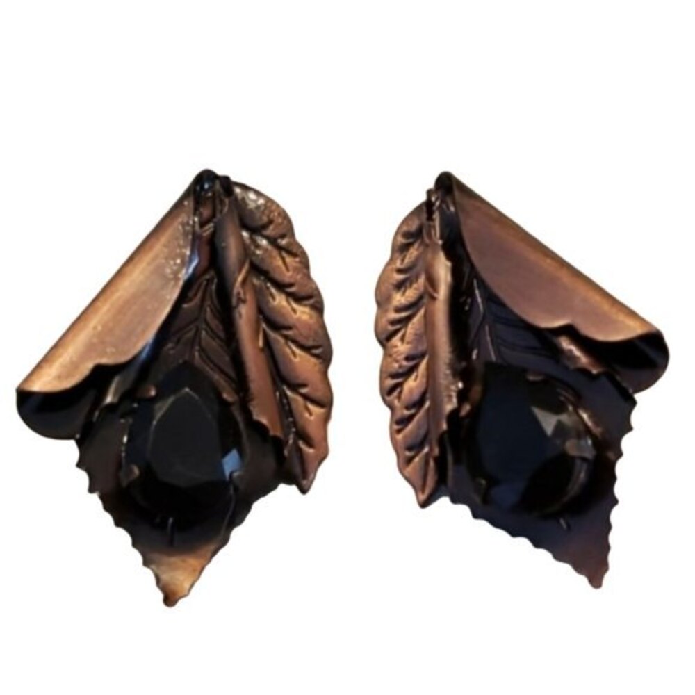 Vintage OOAK Artisan Handmade Clip-On Earrings
